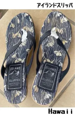 ISLAND SLIPPER サンダル 花柄 ネイビー サイズ7のサムネイル