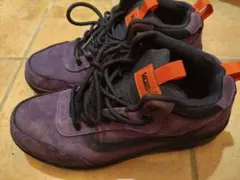 VANS 紫 スエード ハイカットシューズ26cm