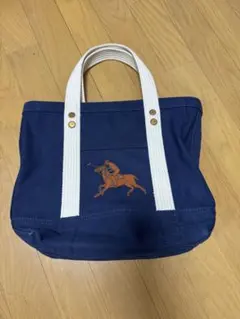 Polo Ralph Lauren ネイビー ビッグポニートートバッグ