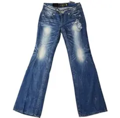 w27 RED PEPPER フレアデニムパンツ 刺繍 ジーンズ Y2K