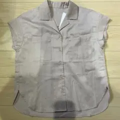 【新品タグ付き】 オリヒカ　開襟シャツ　半袖　ピンクベージュ　Ｍサイズ