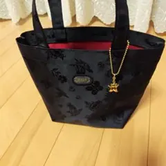 FEILER ハイジ花柄刺繍 トートバッグ美品 黒