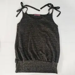 AVIRAPINK ラメ入り キャミソール ブラックのサムネイル
