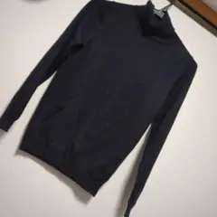COMME CA ISM ネイビー タートルネック M