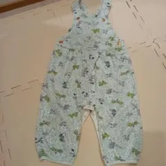 プチバトーサロペット花柄蝶デザインオーバーオール18m81cm