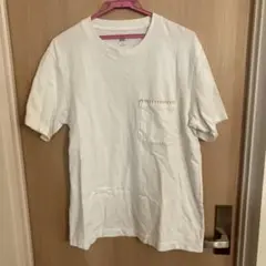 ホワイト、べージュ　Tシャツ 胸ポケット付き　2枚セット