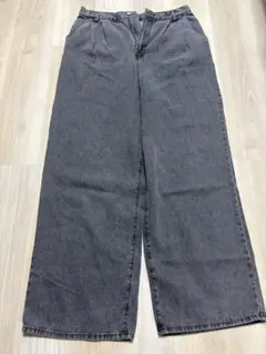 ワイドパンツ グレー ジーンズ 「Alfred Alex」 ワイドデニムパンツのサムネイル