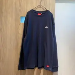 Dickies L ネイビー ワンポイントロゴ サーマル ワッフル ロンTのサムネイル