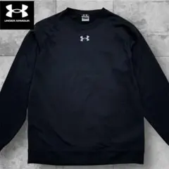 【人気センターロゴ】アンダーアーマー スウェット トレーナー 黒 SMサイズ