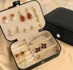 ⭐新品再入荷ジュエリーボックス アクセサリー ケース コンパクト 持ち運び大容量