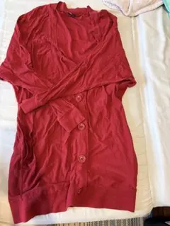 SLY ドルマンロングカーディガン レッド