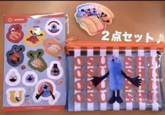 パペットスンスン スシローコラボ クリアポーチ・シール＆ステッカー