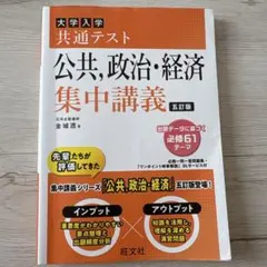 大学入学共通テスト公共,政治・経済集中講義 書き込みなし