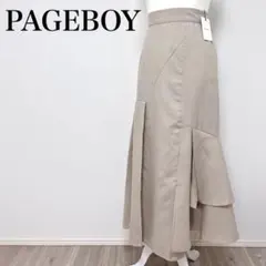 ▽【新品】PAGEBOY アシメティアードスカート ロングスカート 無地 Fのサムネイル