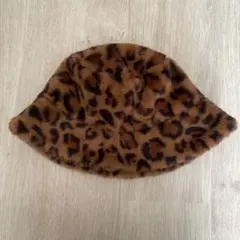レオパード ファーバケットハット