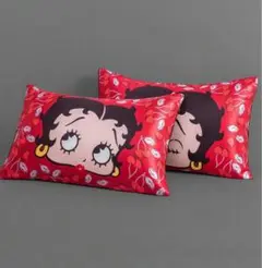 BettyBoop ベティちゃん 枕カバー 赤 2枚セット さくらんぼ カバー