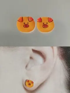 ブタ　ピアス・イヤリング