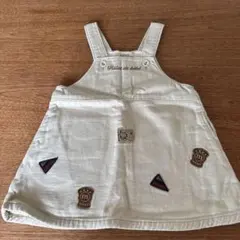 bebe ワンピース　ベージュ　ジャンパースカート