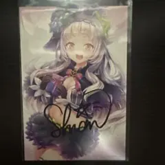 ホロライブ 紫咲シオン 1周年記念 直筆サイン入りポストカード 美品
