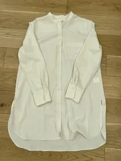 LAKOLE 長袖 ロングシャツ ブラウス シャツワンピース アイボリー