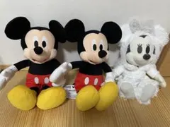 Disney ミッキーマウス ミニーマウス ぬいぐるみ 3点セット