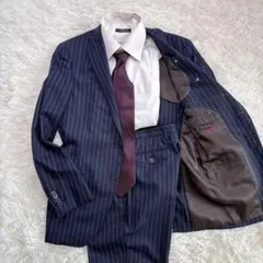 3ピース⭐︎Mitsumine 1949 セットアップスーツ ゼニア ストライプ 3ピース⭐︎Mitsumine 1949 セットアップスーツ ゼニア ストライプ