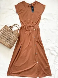 新品未使用】LOVELESS ロングワンピース テラコッタ 美シルエット上品