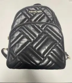 【ジャンク品】マイケルコース　レザー リュック キルティング ブラック 黒