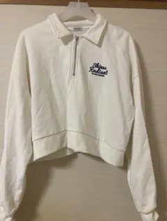 INGNI ホワイト クロップドポロシャツ