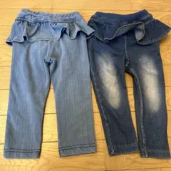 プティマインアプレレクールフリルパンツ2点