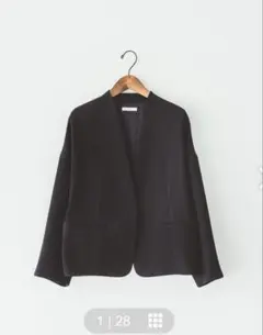 ブラックフォーマル ノーカラージャケット