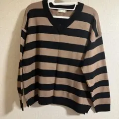 earth music&ecology ストライプニットセーター