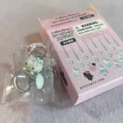 指輪リング　水色　ハローキティ シークレットストラップ　天使と小悪魔