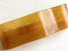年代物 未使用 ウェーブ 波デザイン オレンジ vintageバレッタ