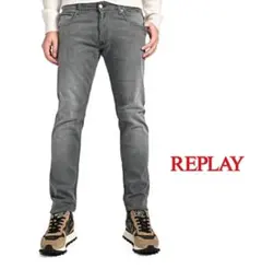 REPLAY Grover ストレートデニム グレー ⑳のサムネイル