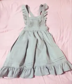 シークレットハニー　エプロン　ジャンパースカート　水色　ブルー