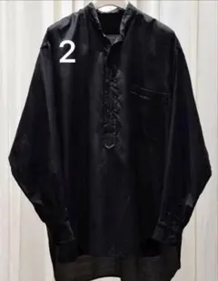 【新品未使用品】COMOLI 25SSウールシルクプルオーバーシャツ デニム