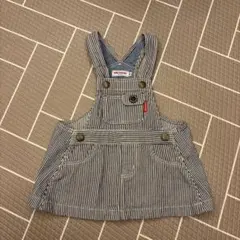 MIKI HOUSE ストライプオーバーオール S