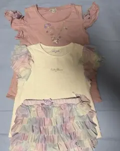 ユニコーン刺繍 フリルTシャツ 100cm