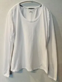 アンダーアーマー　長袖　アンダーシャツ　指穴付　白　SMサイズ