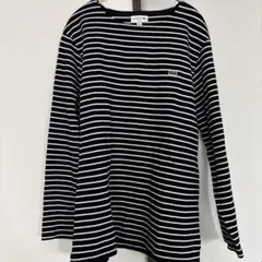 【美品】LACOSTE Tシャツ XL ボーダー　ネイビー