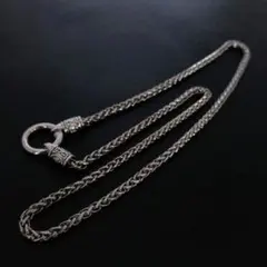 シルバー 925 チェーン ネックレス 4mm 60cm ヴィンテージ メンズ