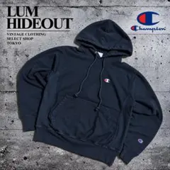 Champion リバースウィーブ パーカー ブラック フェード S