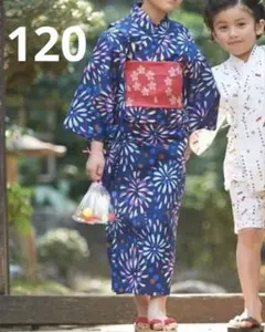ミキハウス みきのはうす 浴衣 120サイズ 花火模様のサムネイル