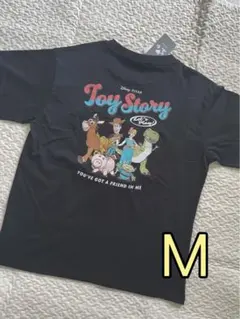 トイストーリー 刺繍 Tシャツ 半袖 バックプリント ブラック Mのサムネイル