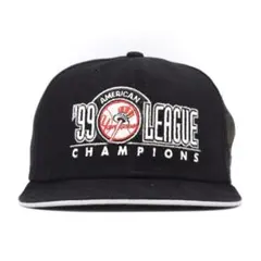 90s USA製 ニューエラ ビンテージ ヤンキース 刺繍 キャップ ブラック