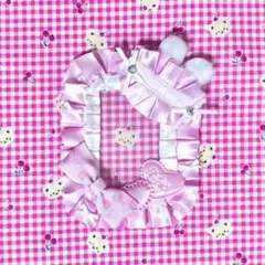 硬質ケースデコ レース うさぎ ピンク×ホワイト 平成女児 量産型