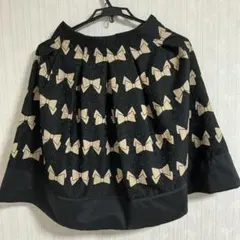 M'S GRACY リボン柄フレアスカート 38