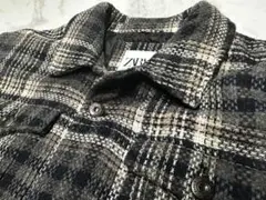 【美品】ZARA 中綿ジャケット ツイード メンズL