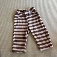 エリ様専用✴︎ペアマノン　ボーダーパンツ　ピンク×ブラウン　80cm